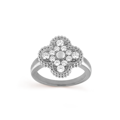 [Raffine] ANILLO DE DIAMANTES CON TRÉBOL