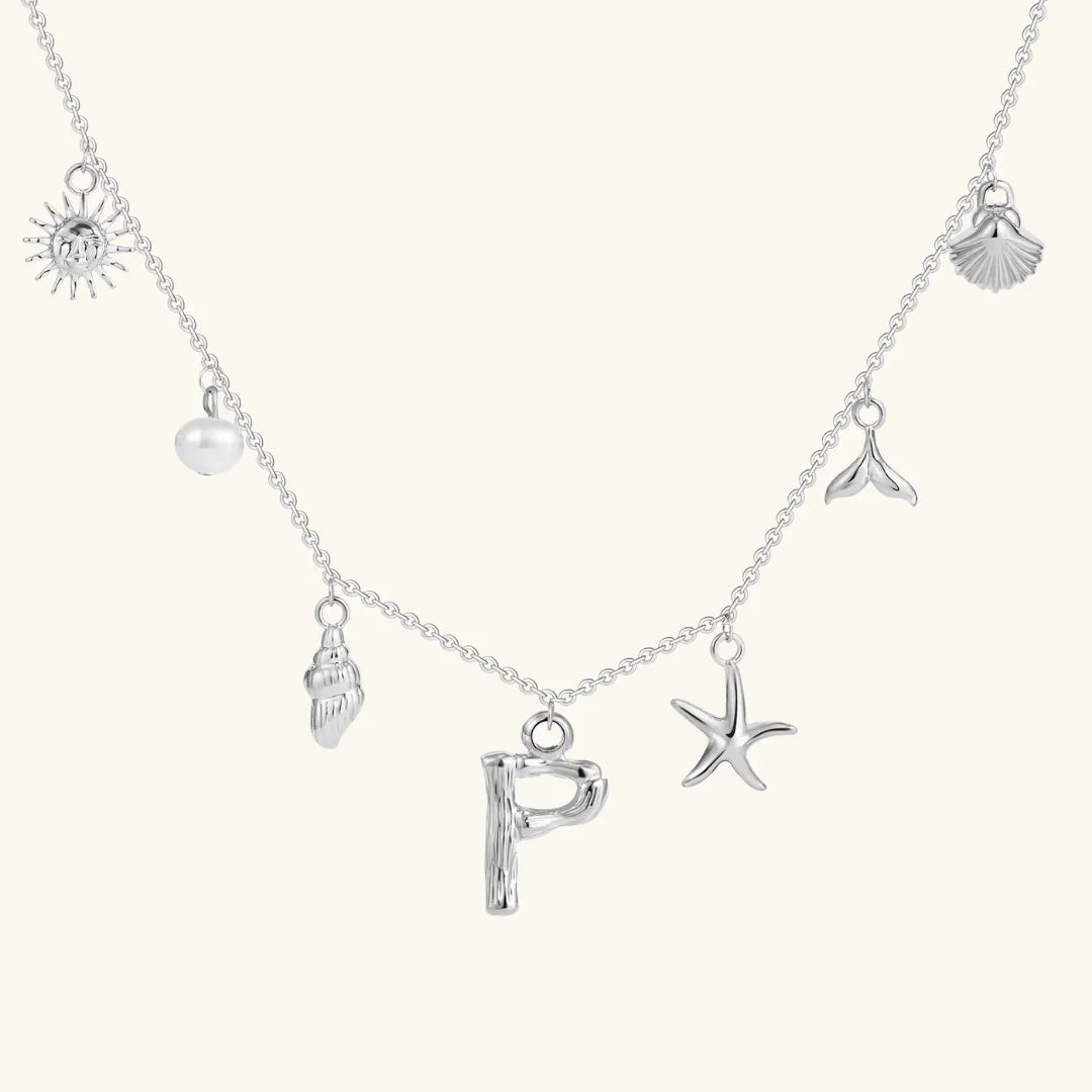 [Raffine]Avaria Ocean Initial Necklace
