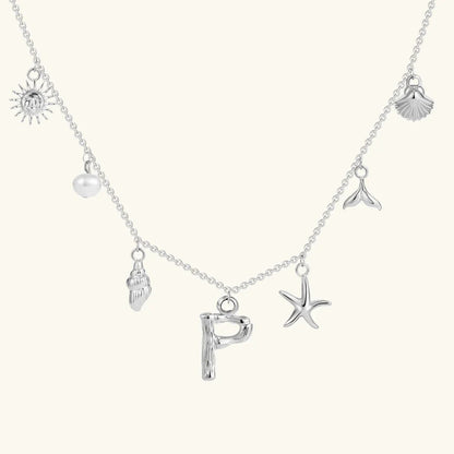 [Raffine]Avaria Ocean Initial Necklace
