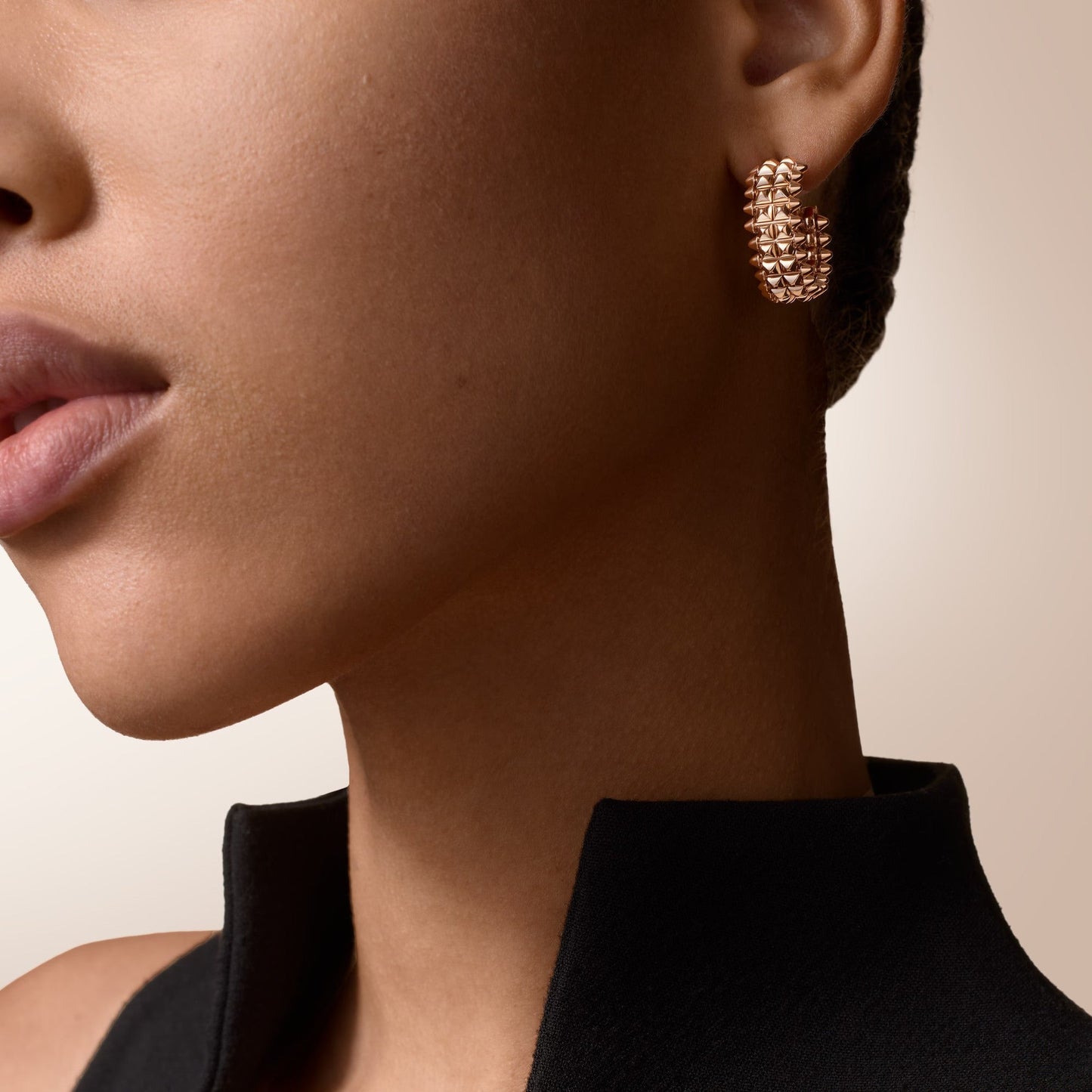 [Raffine]CLASH 9.2MM DOUBLE ROW EARRINGS