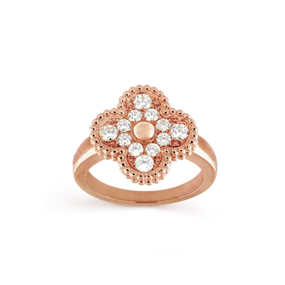 [Raffine] ANILLO DE DIAMANTES CON TRÉBOL