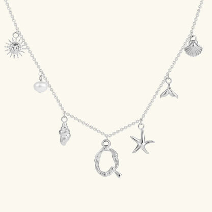 [Raffine]Avaria Ocean Initial Necklace