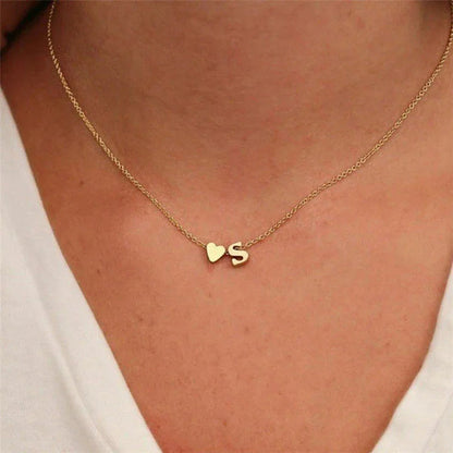 [Raffine]Ria Initial Letter Gold Necklace