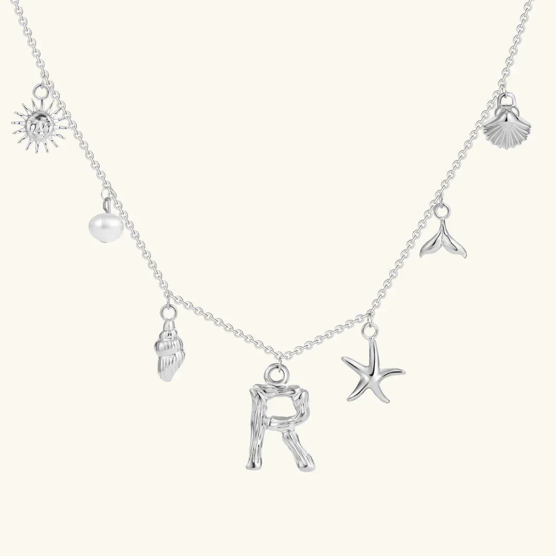 [Raffine]Avaria Ocean Initial Necklace