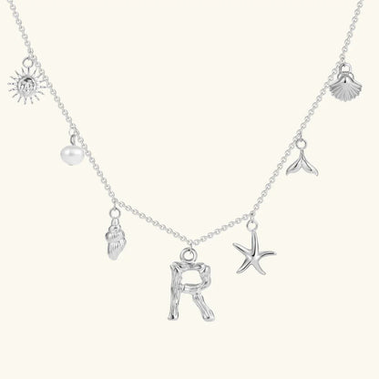 [Raffine]Avaria Ocean Initial Necklace