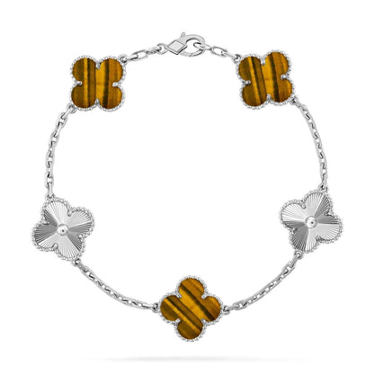 [Raffine] CLOVER 5 MOTIFS TIGER EYE ARMBAND KOLLEKTION