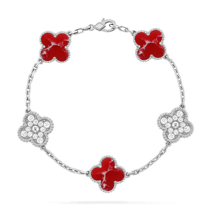 [Raffine]CLOVER 5 MOTIVE ROTES MUSTER ARMBAND KOLLEKTION