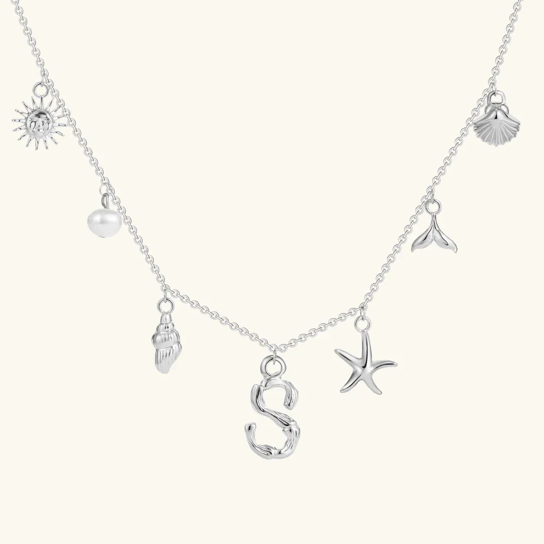 [Raffine]Avaria Ocean Initial Necklace