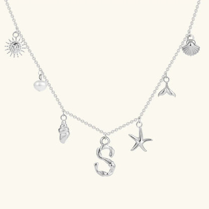 [Raffine]Avaria Ocean Initial Necklace