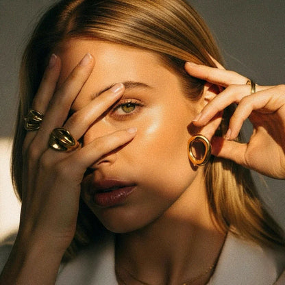 [Raffine]Raquel Open Oval Earrings