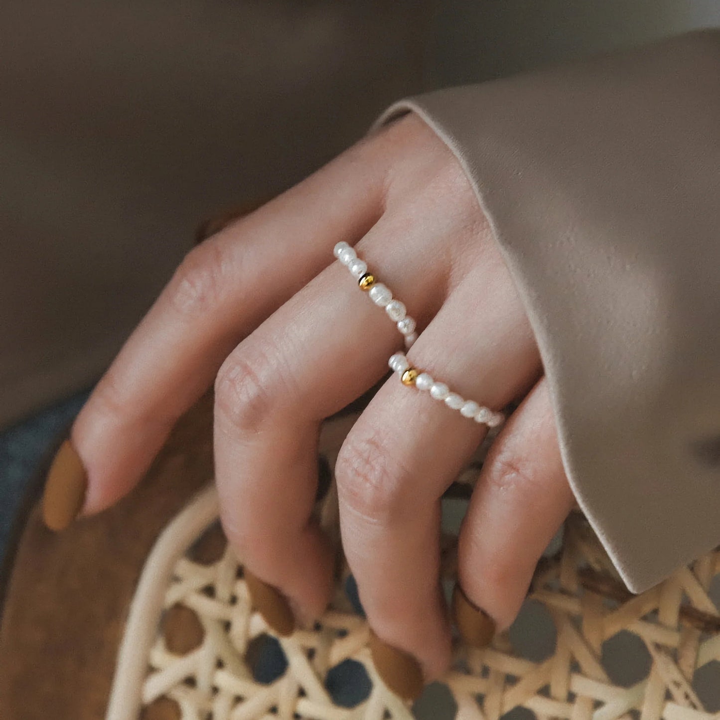 [Raffine]Aurora Pearl Band Ring