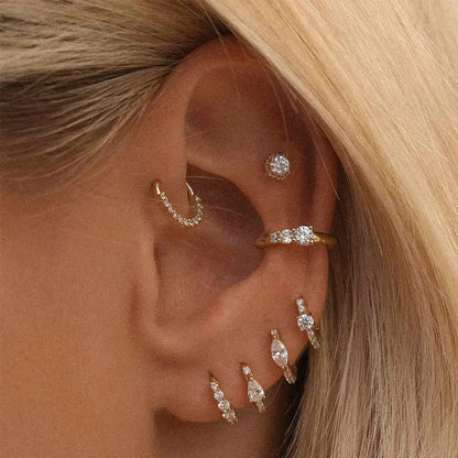[Raffine]Mariah Mini Diamond Hoops