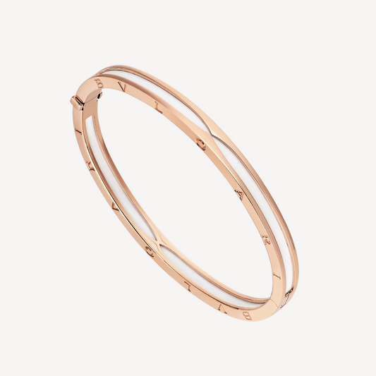 [Raffine]ZERO 1 PINK GOLD WITH WHITE CERAMIC BRACELET