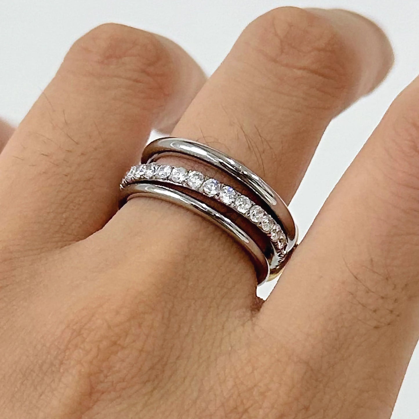 [Raffine]Desiree Stacked Diamond Ring