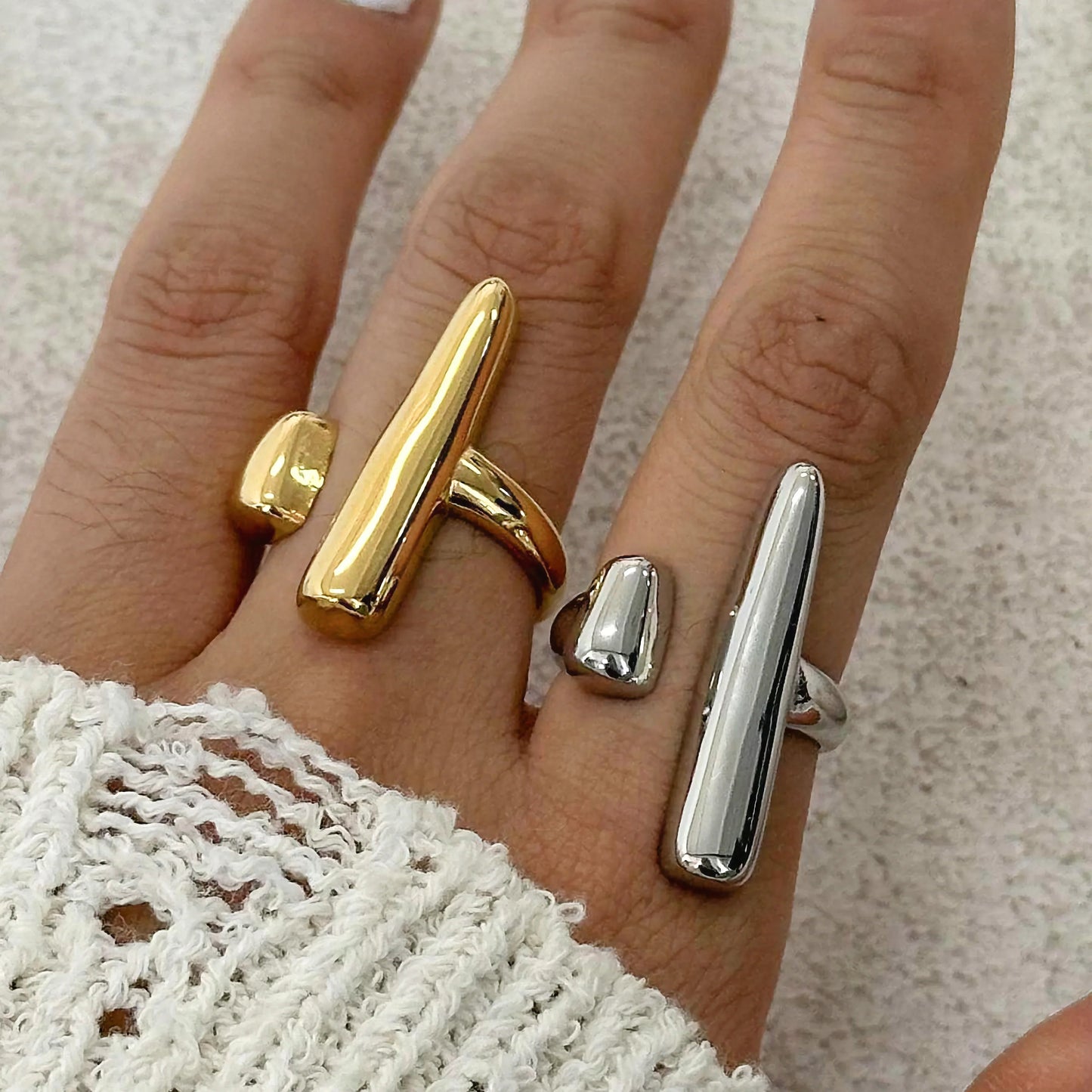 [Raffine]Seraphina Contemporary Gold Ring