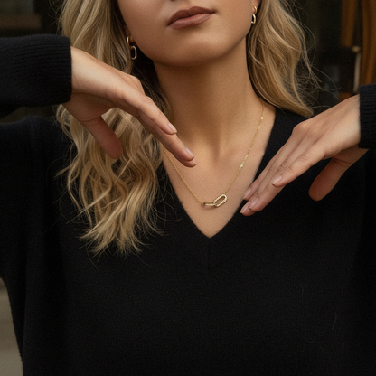 [Raffine]Zoelle Interlocking Diamond Pendant