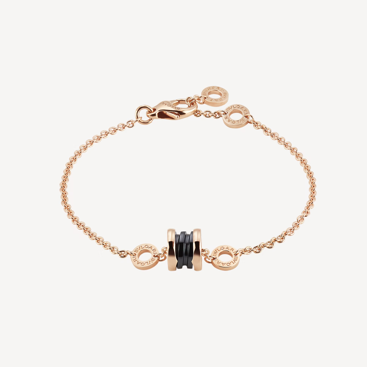 [Raffine]ZERO 1 SOFT PINK GOLD AND BLACK CERAMIC BRACELET