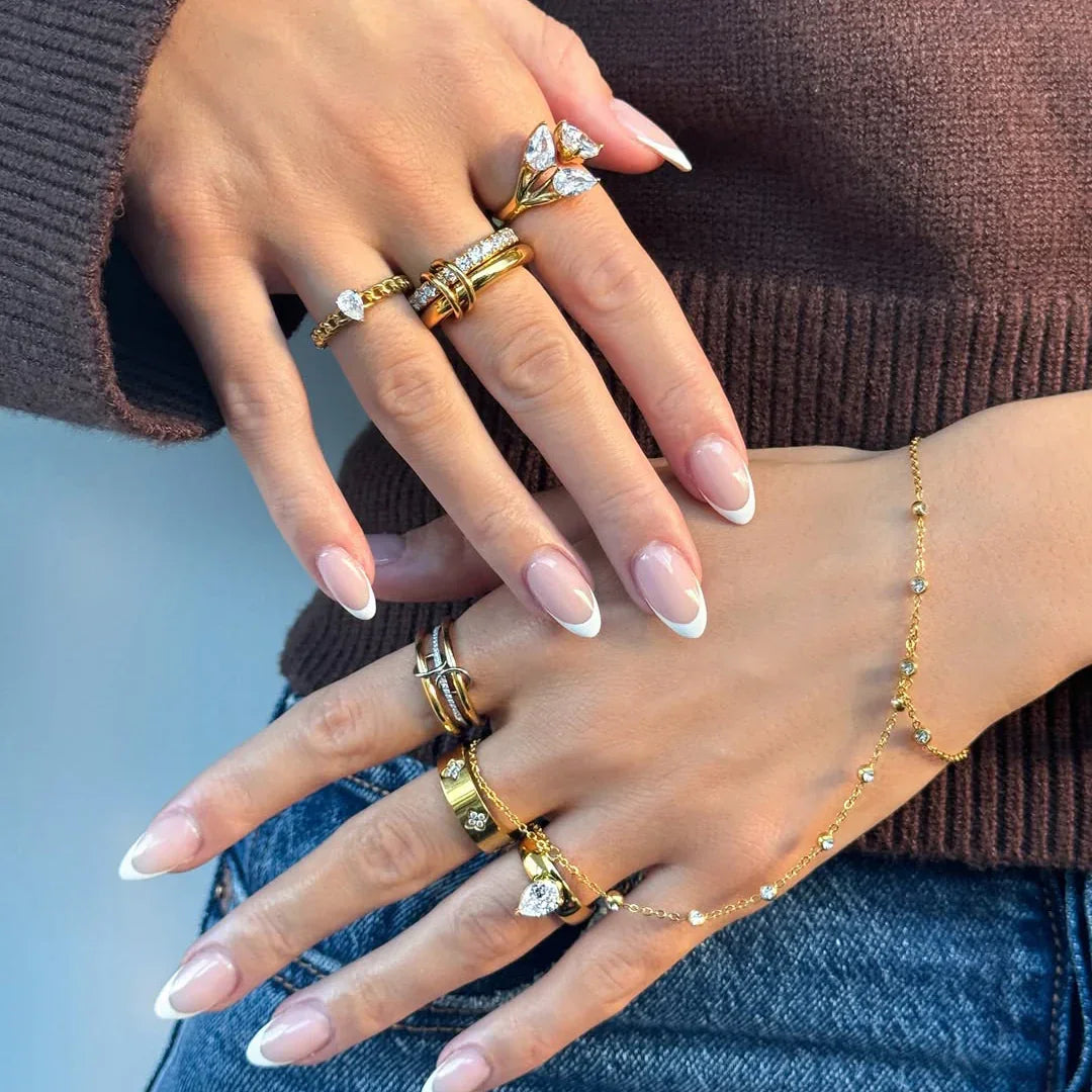 [Raffine]Chastity Diamond Ring Stack