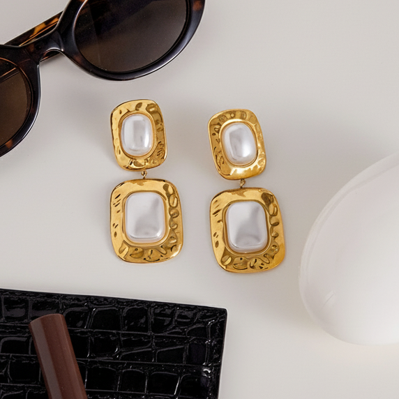 [Raffine]Trixie Chunky Pearl Drop Earrings