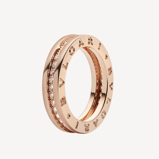 [Raffine]ZERO 1 ONE-BAND PAVED DIAMONDS ON THE SPIRAL RING