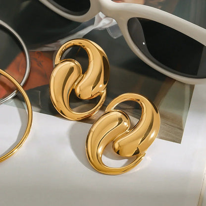 [Raffine]Dansley Water Drop Gold Earrings