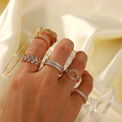 [Raffine]Cassandra Studded Gold Ring