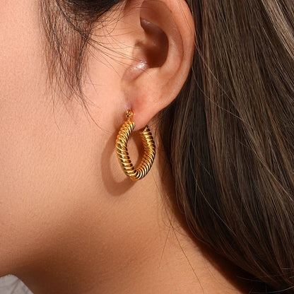 [Raffine]Emani Twist Square Earrings