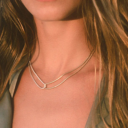 [Raffine]Talia Two Tone Necklace