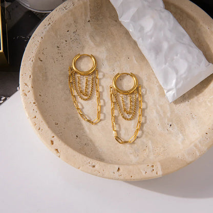 [Raffine]Alaina Link Chain Hoops