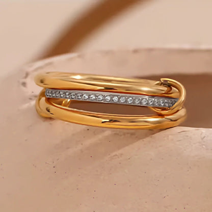 [Raffine]Chastity Diamond Ring Stack