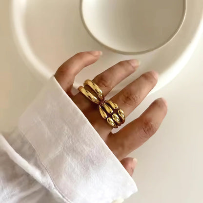 [Raffine]Cassiel Layered Gold Ring