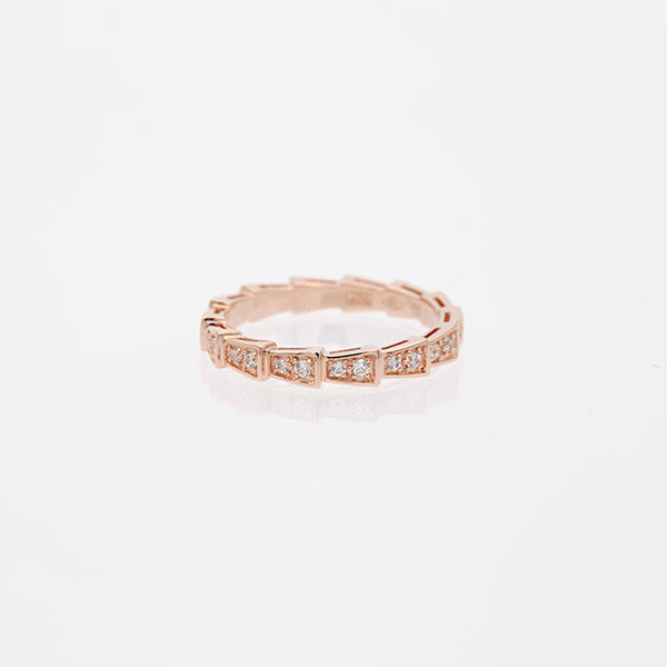 [Raffine]Anillo Serpenti Oro Rosa Pavé Diamantes 3mm