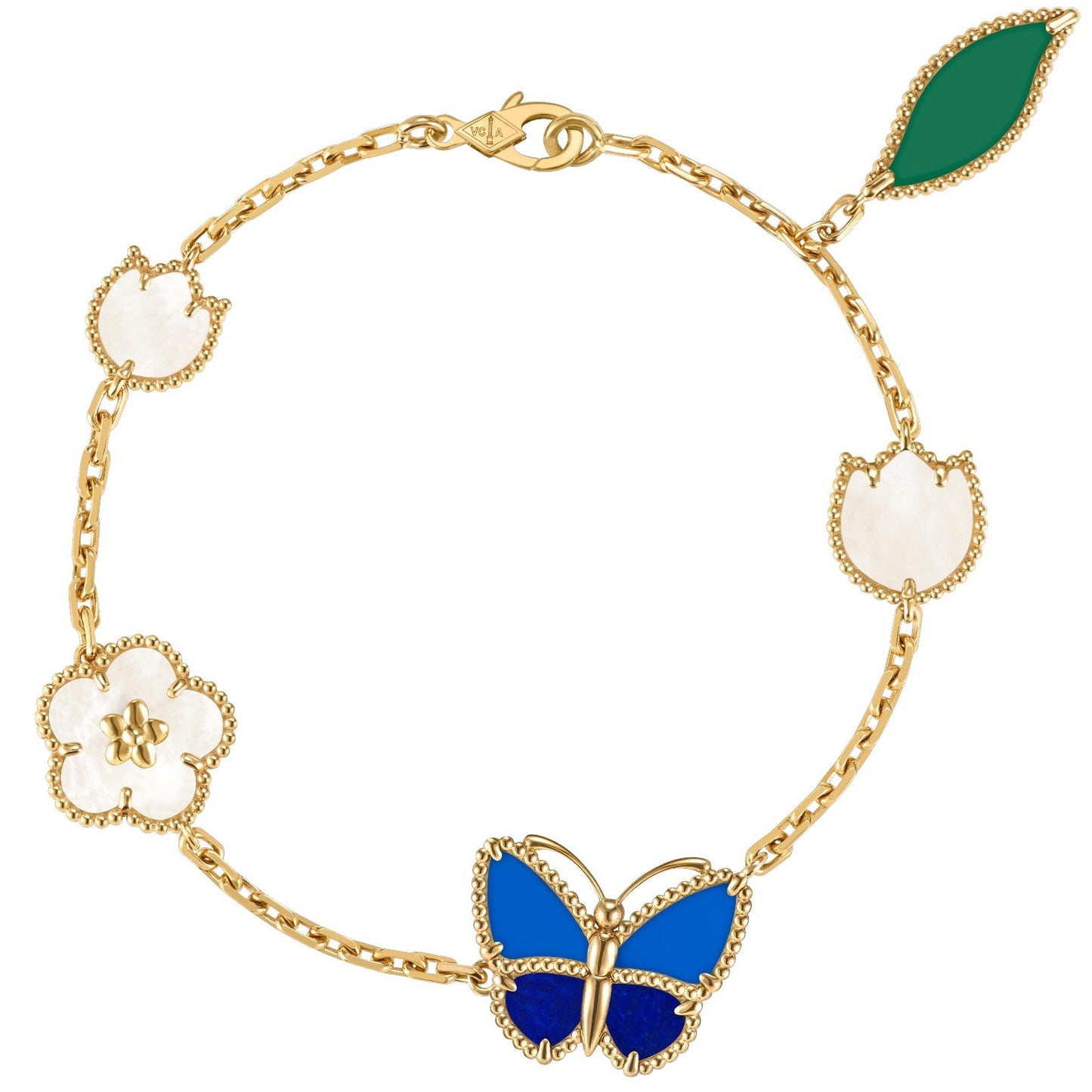 [Raffine]LUCKY SPRING BUTTERFLY 5 MOTIF BRACELET