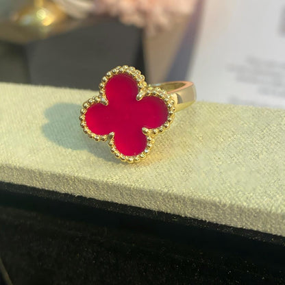 [Raffine]NEW CLOVER PINK ENAMEL RINGS