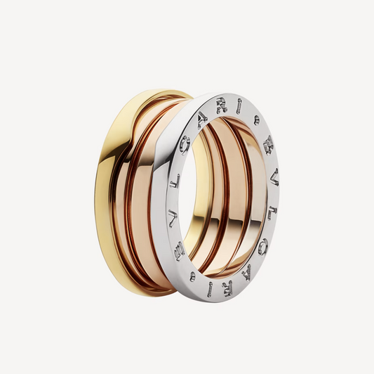 [Raffine]ZERO 1 THREE-BAND ROSE WHITE AND YELLOW RING