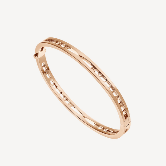 [Raffine]ZERO 1 SPIRAL LOGO PINK GOLD BRACELET