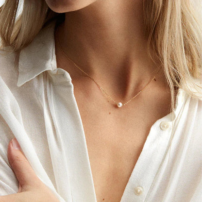 [Raffine]Isla Gold Pearl Necklace
