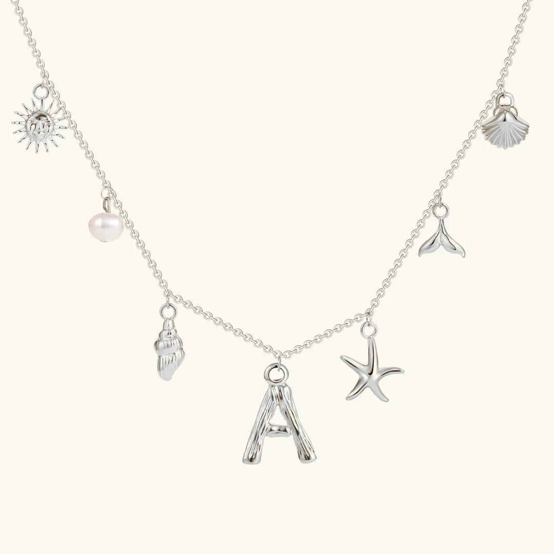 [Raffine]Avaria Ocean Initial Necklace