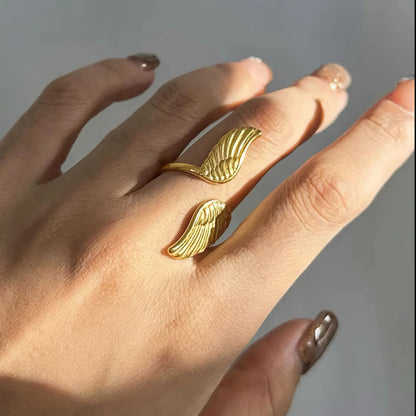 [Raffine]Sparrow Gold Wing Ring