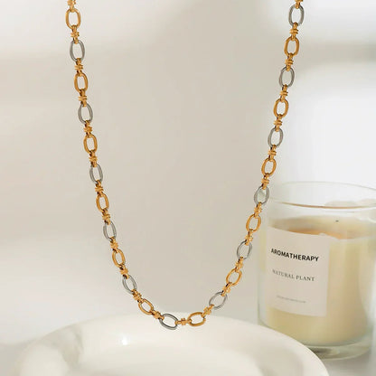[Raffine]Addison Two Tone Gold Necklace