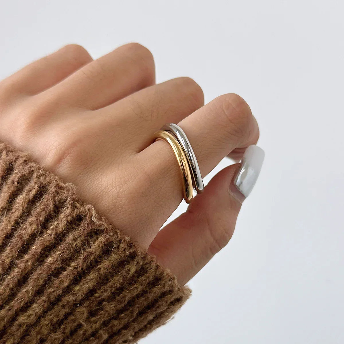 [Raffine]Miley Gold & Silver Layered Rings