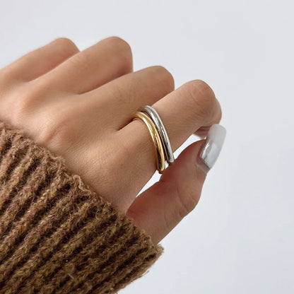 [Raffine]Miley Gold & Silver Layered Rings