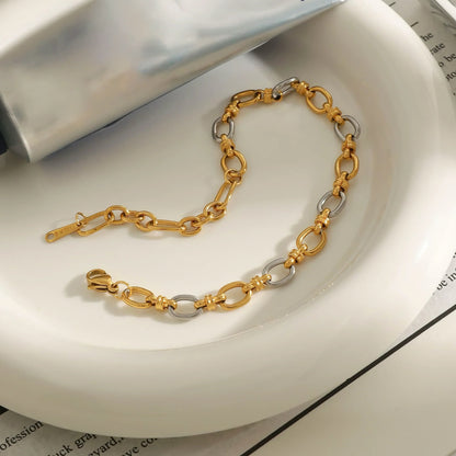 [Raffine]Addison Two Tone Gold Bracelet