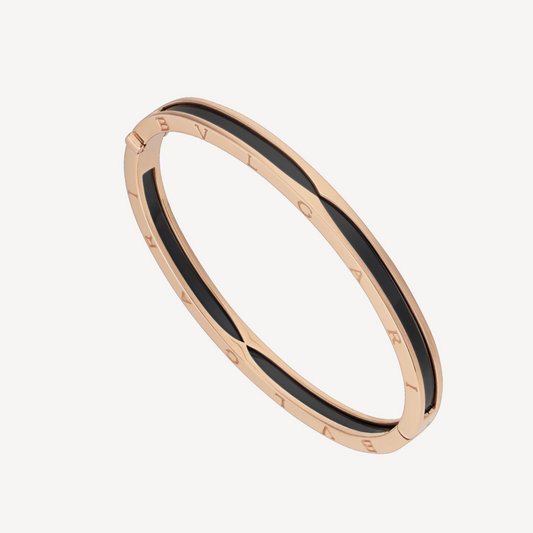 [Raffine]ZERO 1 PINK GOLD WITH BLACK CERAMIC BRACELET