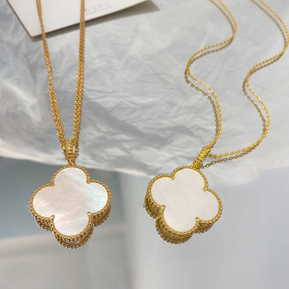 [Raffine] COLLAR CON COLGANTE GRANDE DE TRÉBOL DE 25 MM CON MOP