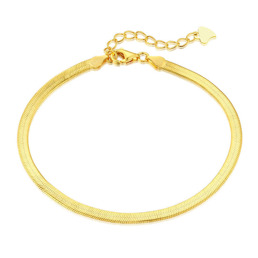 [Raffine] Collier à chaîne plate en os de serpent