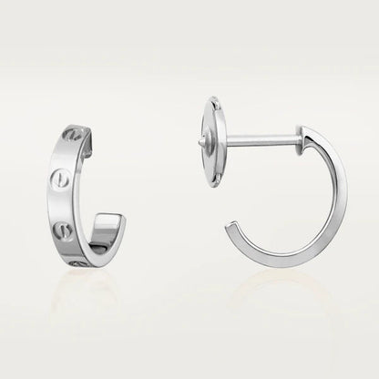 [Raffine]LOVE EARRINGS 2.65MM SILVER