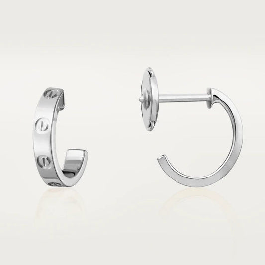 [Raffine]LOVE EARRINGS 2.65MM SILVER