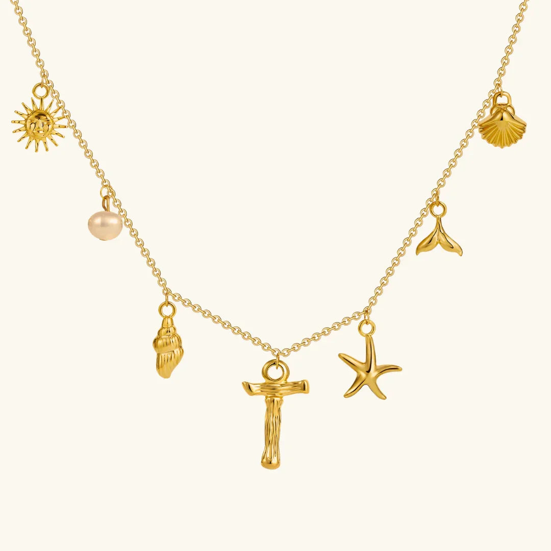 [Raffine]Avaria Ocean Initial Necklace