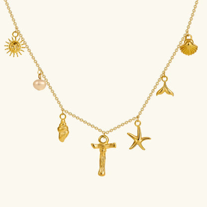 [Raffine]Avaria Ocean Initial Necklace